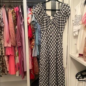 Navy and White Gingham Dress GAP Doen